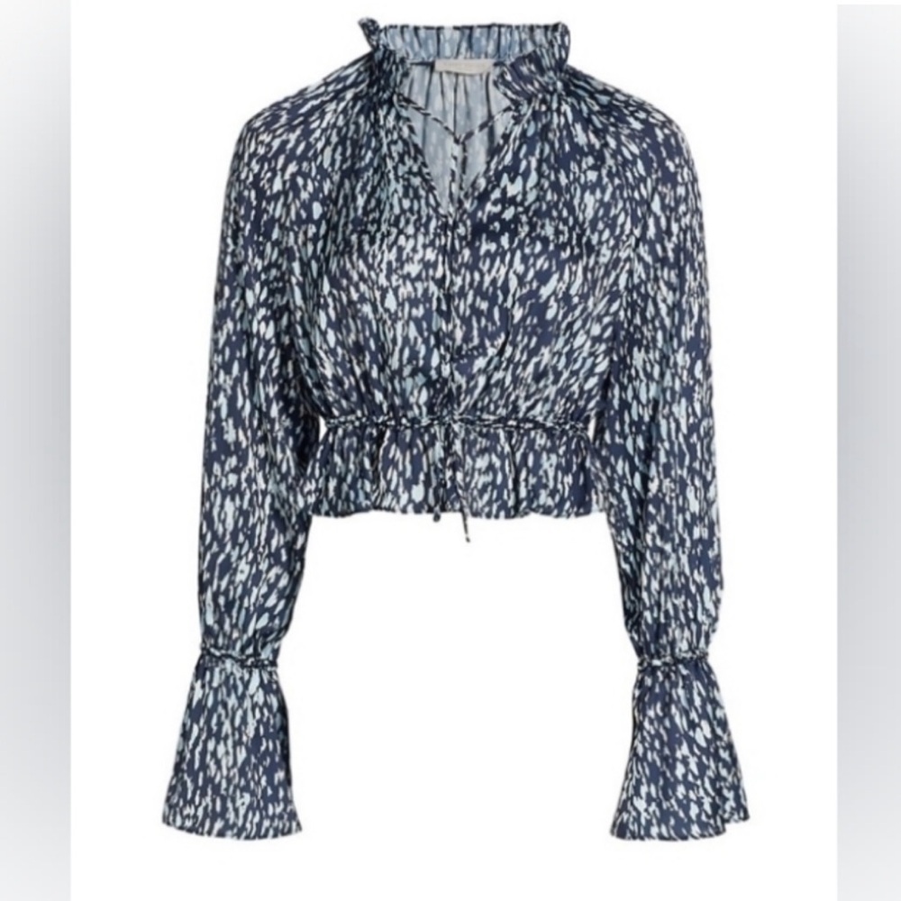 Ramy Brook $295 Cher Poet-Sleeve
Cropped Blouse